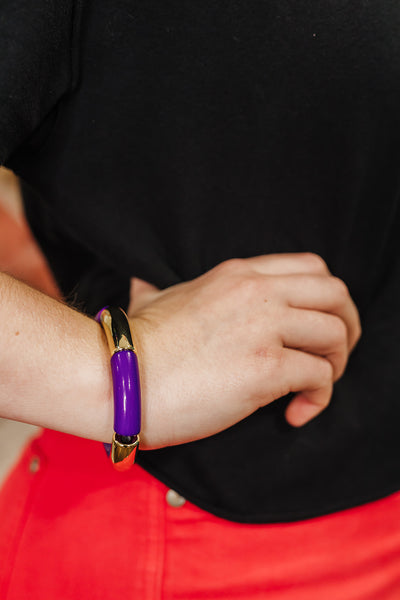 Game Day Bracelet - Purple/Gold