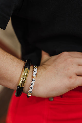 Game Day Bracelet - Black/Gold