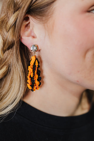 Spirit Earrings - Orange/Black