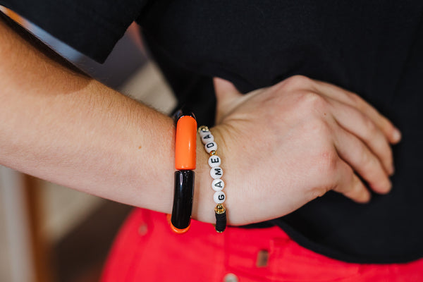 Game Day Bracelet - Orange/Black