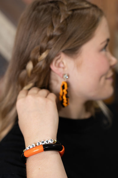 Spirit Earrings - Orange/Black