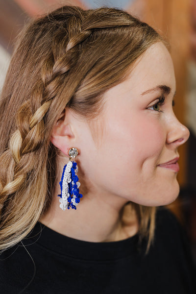 Spirit Earrings - Blue/White