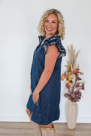 Caylee Dress - Dark Denim