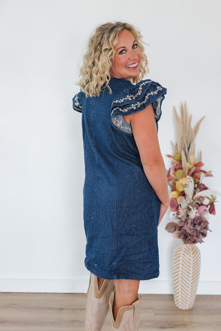 Caylee Dress - Dark Denim