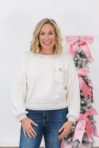 Stitch Queen Sweater - Cream
