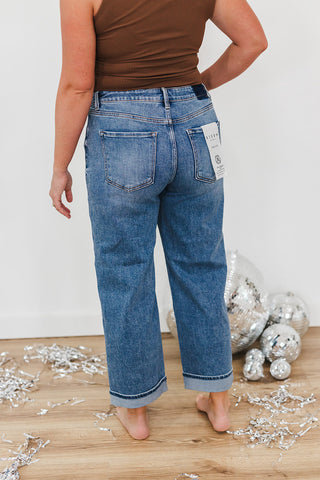 Malloree Mid Rise Boyfriend Risen Jeans