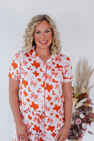 Put A Bow On It Sleep Shirt - Burnt Orange