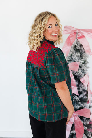 Reece Top - Green Plaid