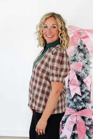 Holiday Season Top - Taupe