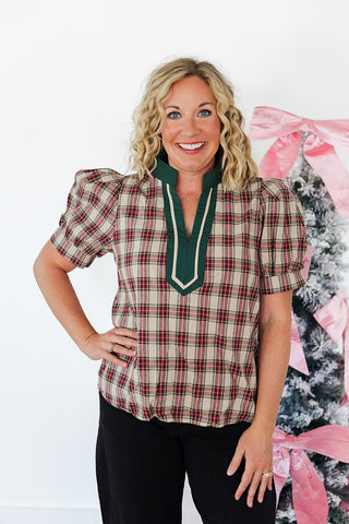 Holiday Season Top - Taupe