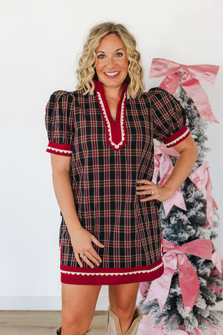 Holiday Season Dress - Navy