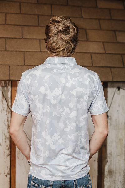 White Camo Polo | Horn Legend