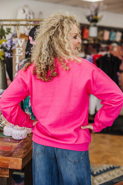 Yellow Rose of Texas - Hot Pink Sweatshirt