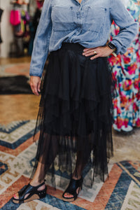 Black Ballerina Maxi Skirt