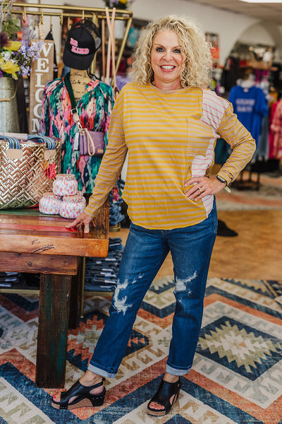 Mustard & Stripes Top