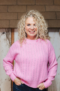 Sweet & Sparkle Sweater - Pink