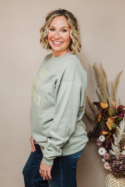 Make Heaven Crowded Sweatshirt - Sage