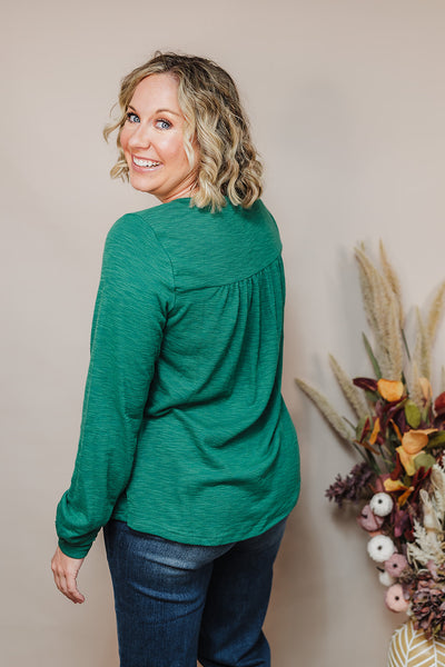 Back To Basics Top - Pine Green