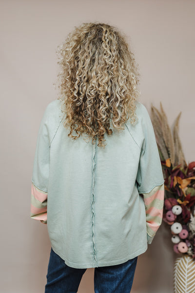 Fall Floral Top - Sage