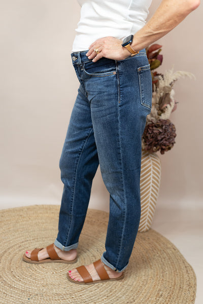 Core Mid-Rise Cuffed Boyfriend Judy Blue Jeans