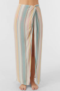 Saltwater Striped Hanalei Maxi Skirt Cover-Up