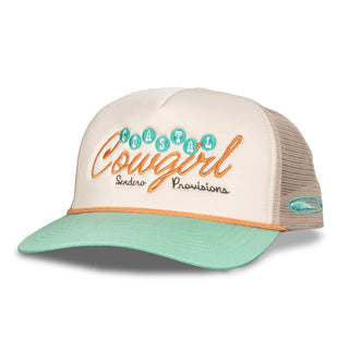 Coastal Cowgirl Hat - Cream/Teal