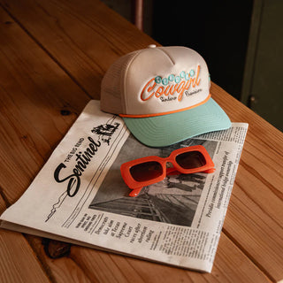 Coastal Cowgirl Hat - Cream/Teal
