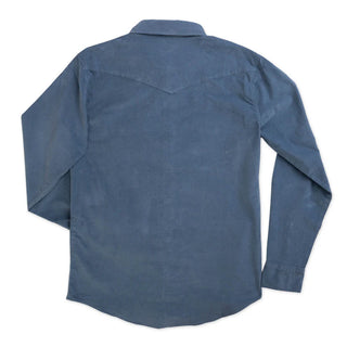 The Wyatt Pearl Snap Long Sleeve Corduroy Shirt - Sky Blue
