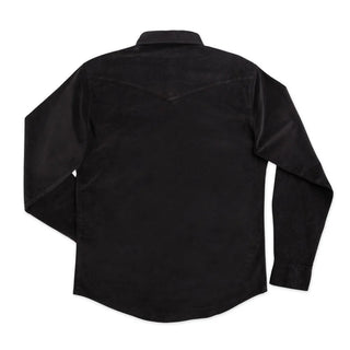 The Wyatt Pearl Snap Long Sleeve Corduroy Shirt - Charcoal