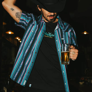 The Wyatt Pearl Snap Short Sleeve Serape Shirt