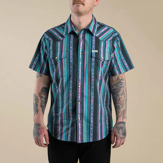 The Wyatt Pearl Snap Short Sleeve Serape Shirt