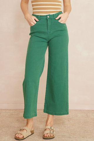 Wide Leg Love Pants - Green