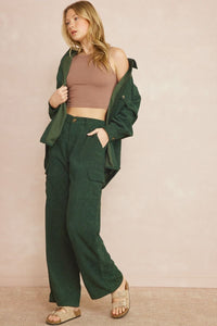 Carlie Corded Pants - Forest