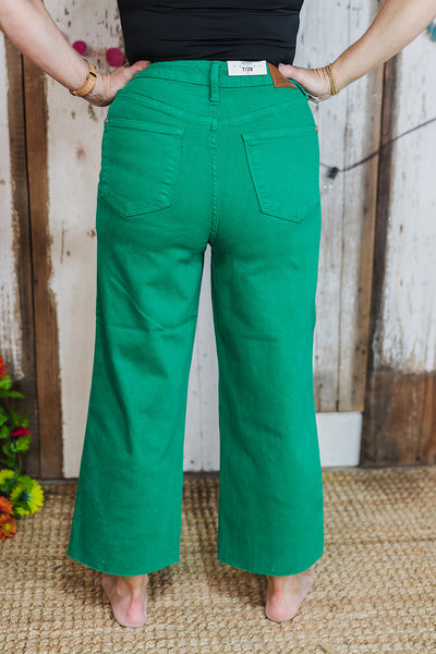 Christa Crop Judy Blue Jeans - Green