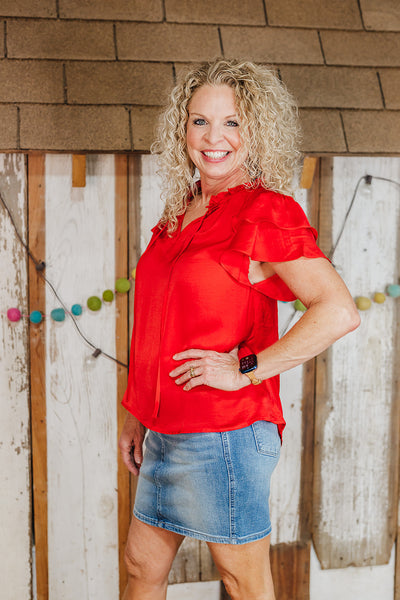 Frilly Fun Top - Red