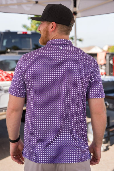 Texas Purple & White - Performance Polo