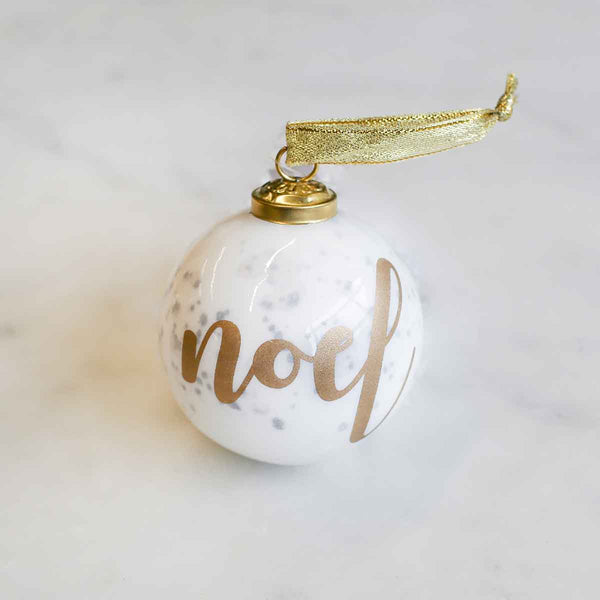 Noel Glass Ornament