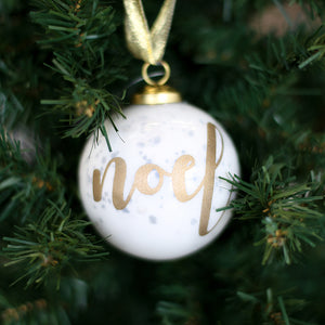 Noel Glass Ornament