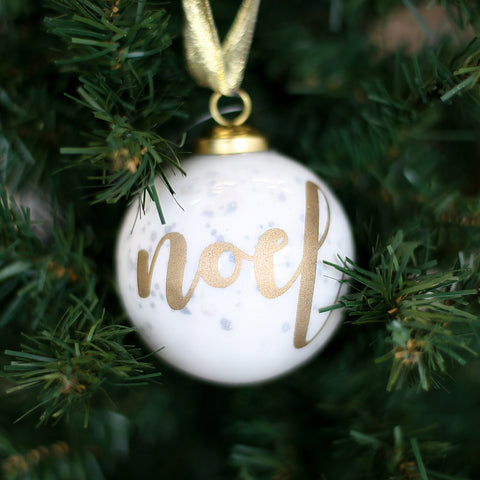 Noel Glass Ornament