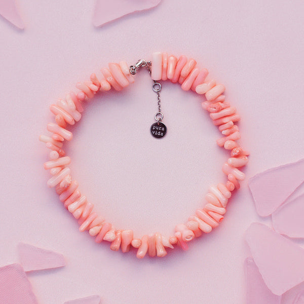 Pink Coral Chain Anklet | Pura Vida