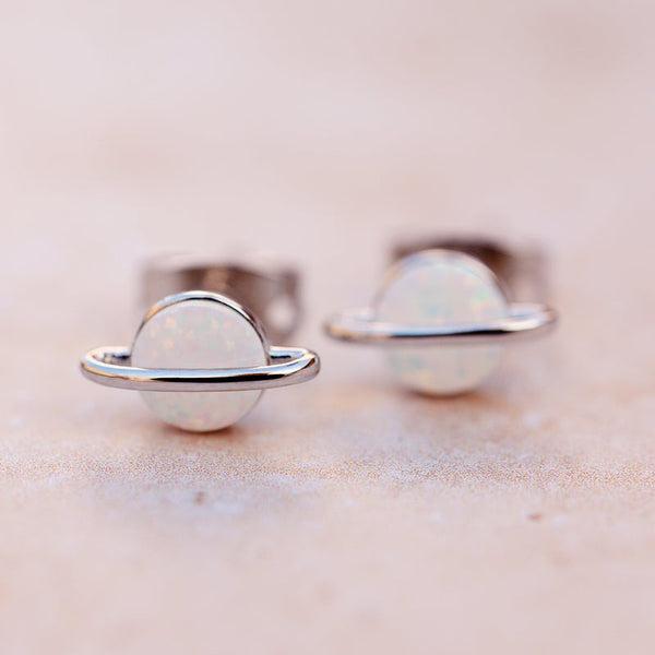 Opal Saturn Stud Earrings | Pura Vida