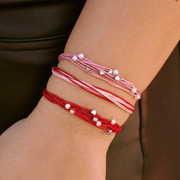 I Heart Malibu Charity Bracelet - Light Pink