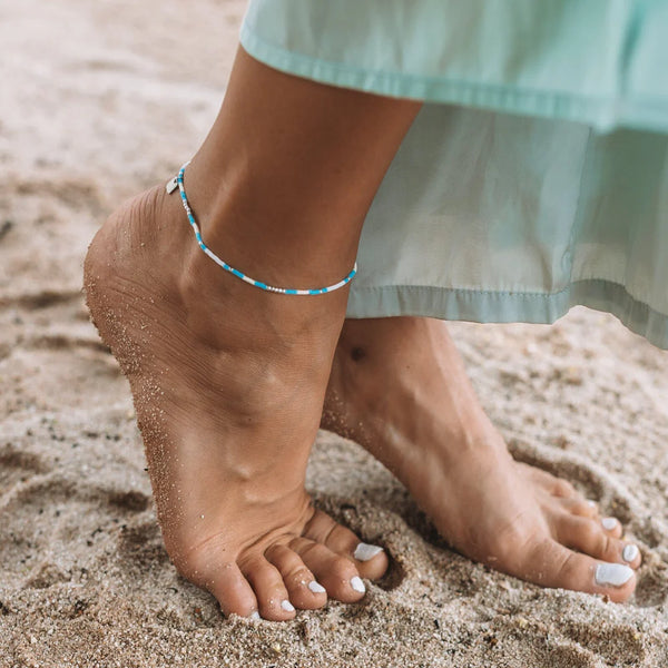 Ventura Stretch Bead Anklet - Pura Vida