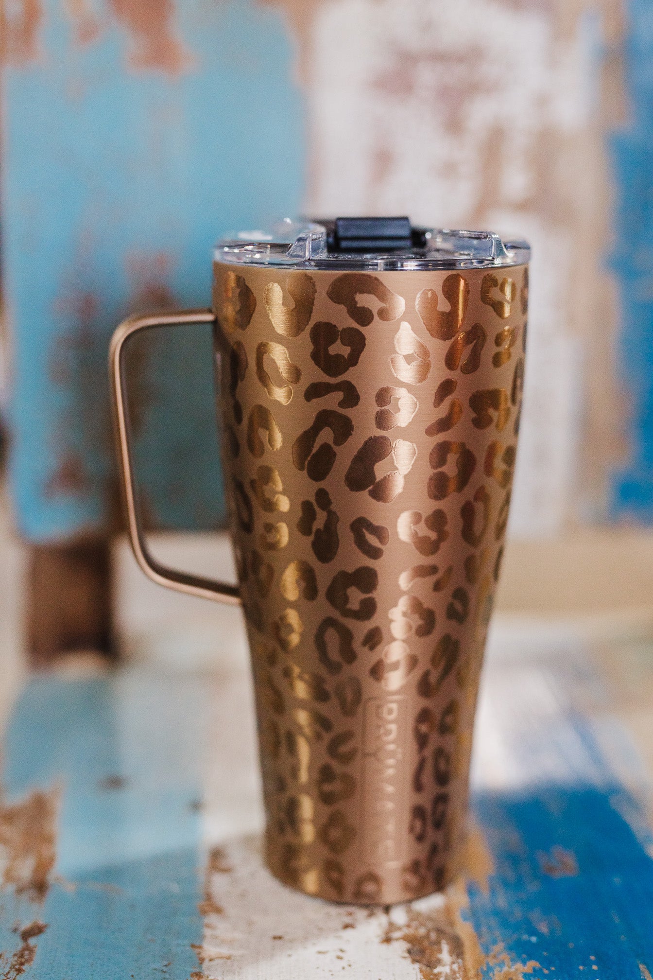 BruMate Toddy XL 32oz Mug, Gold Leopard