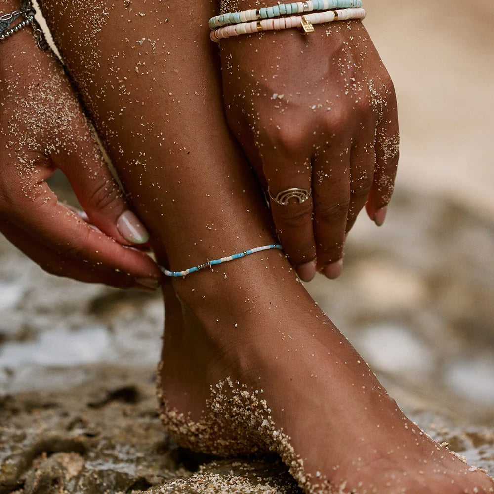 Ventura Stretch Bead Anklet - Pura Vida