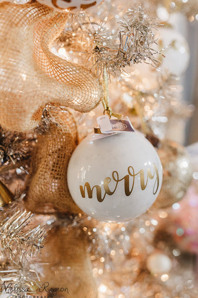 Merry Glass Ornament