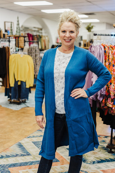 Jade Ribbed Cardigan