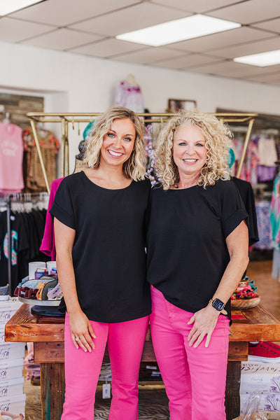 Scoop Neck Top - Black